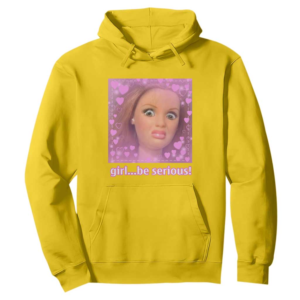Funny Doll Face Meme Hoodie Girl Be Serious TS14 Daisy Print Your Wear