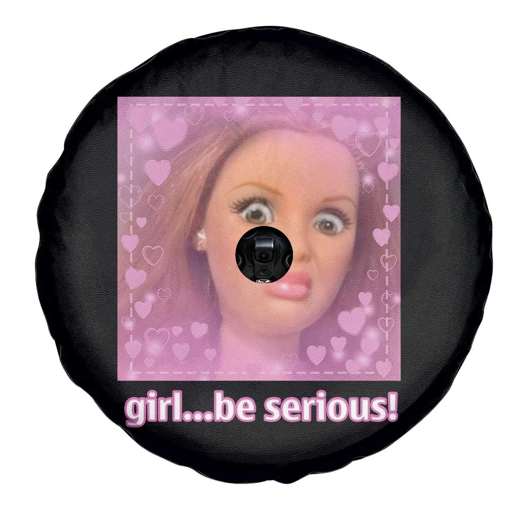 Funny Doll Face Meme Spare Tire Cover Girl Be Serious TS14 Print Your Wear