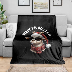 Funny Reindeer Christmas Throw Blanket Wait I Am Goated TS14 Print Your Wear