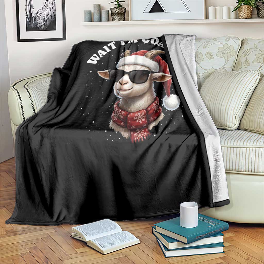 Funny Reindeer Christmas Throw Blanket Wait I Am Goated TS14 Print Your Wear