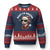 Funny Reindeer Xmas Ugly Christmas Sweater Wait I Am Goated TS14 Navy Red Print Your Wear