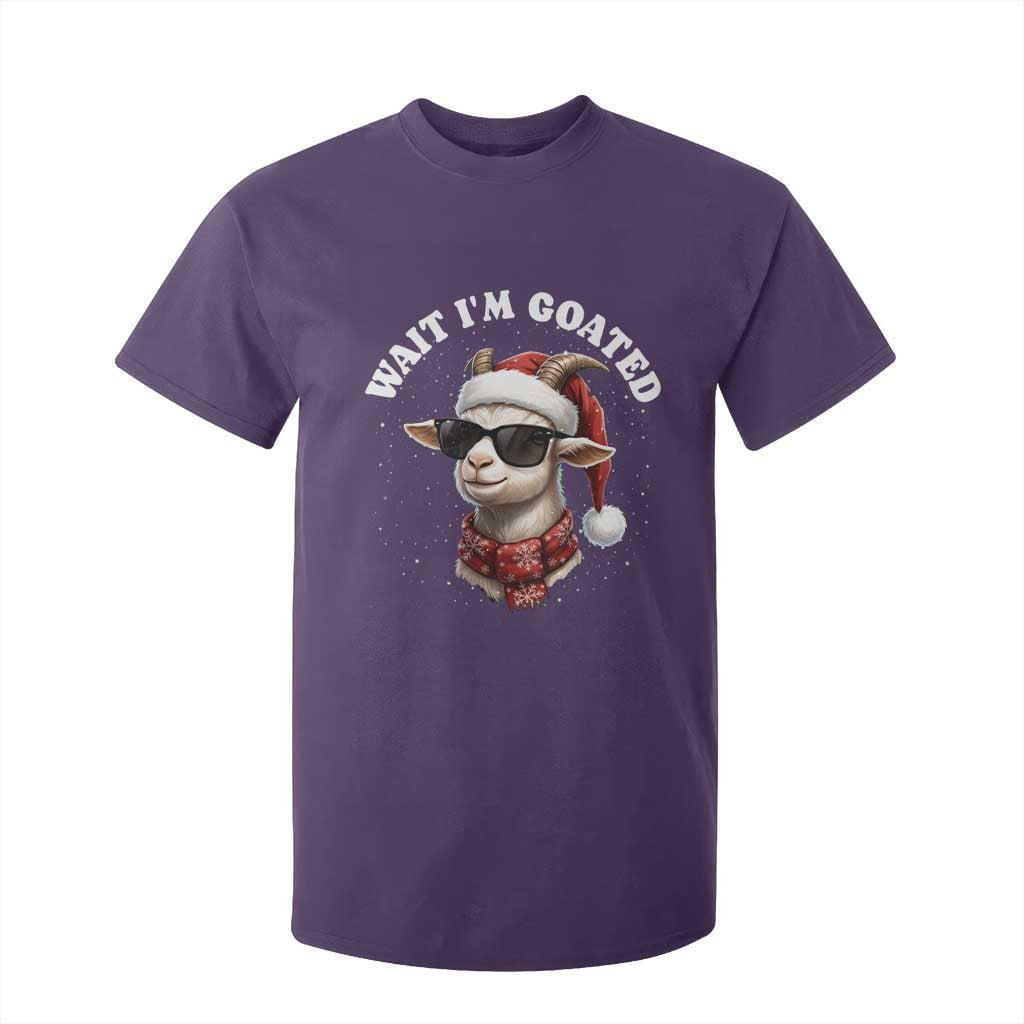 Funny Reindeer Christmas T Shirt For Kid Wait I Am Goated TS14 Purple Print Your Wear