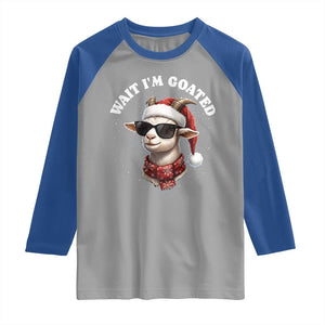 Funny Reindeer Christmas Raglan Shirt Wait I Am Goated TS14 Sport Gray Royal Print Your Wear