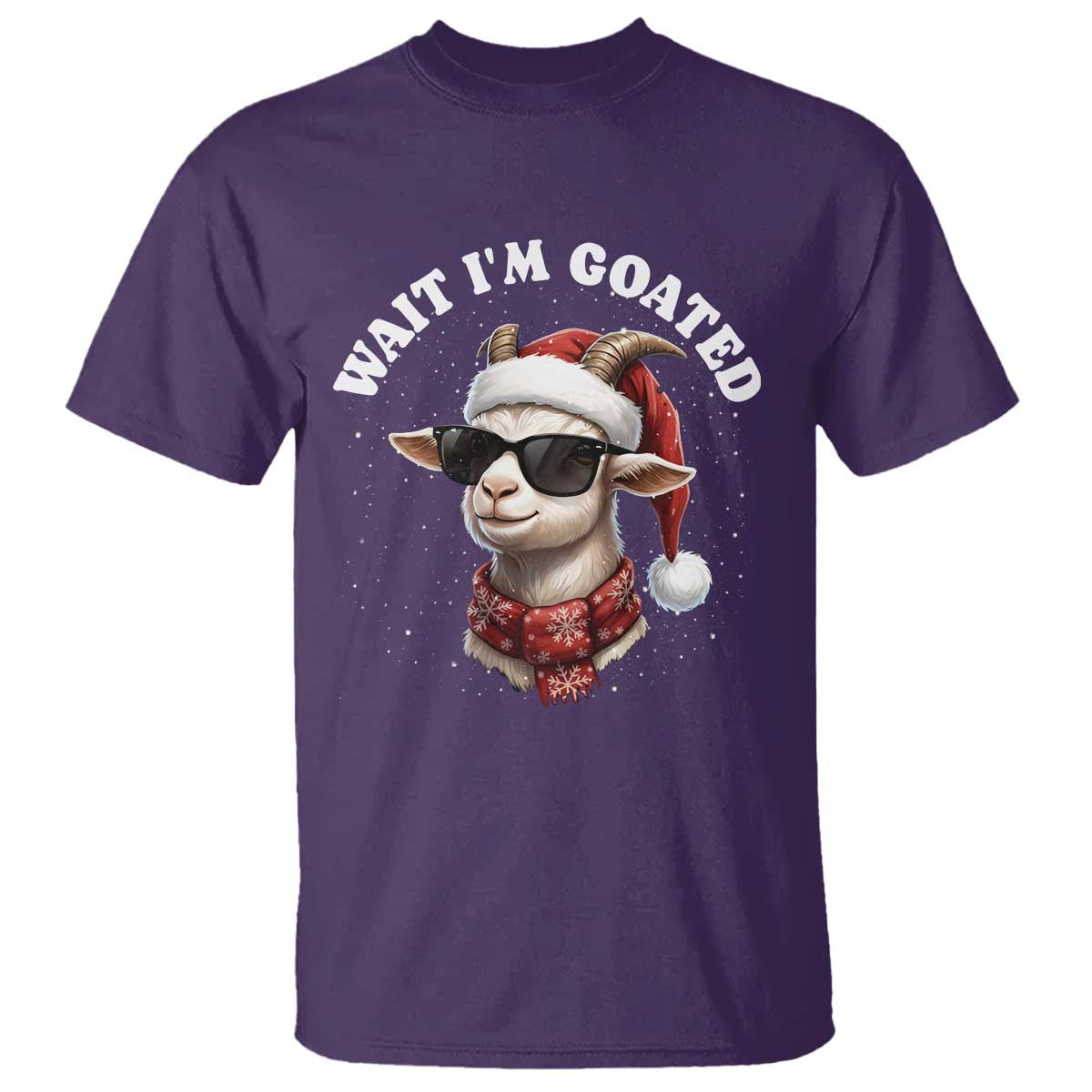 Funny Reindeer Christmas T Shirt Wait I Am Goated TS14 Purple Print Your Wear