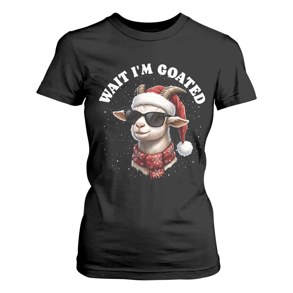 Funny Reindeer Christmas T Shirt For Women Wait I Am Goated TS14 Black Print Your Wear