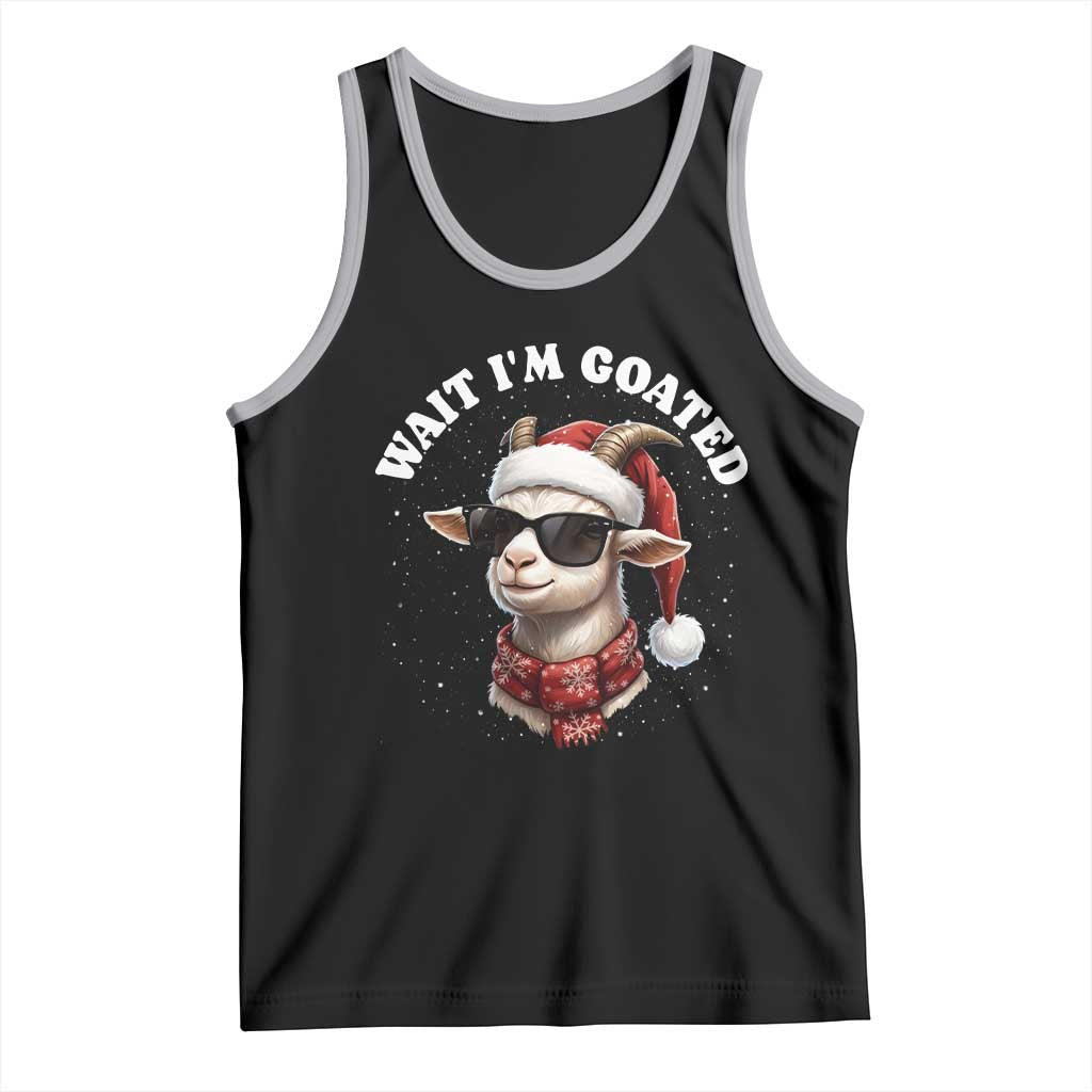 Funny Reindeer Christmas Tank Top Wait I Am Goated TS14 Black Athletic Heather Print Your Wear