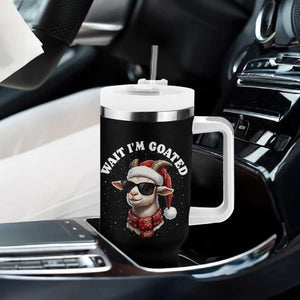 Funny Reindeer Christmas Tumbler With Handle Wait I Am Goated TS14 Print Your Wear
