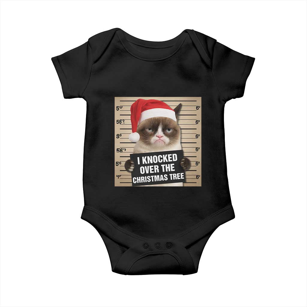 Funny Cat Mugshot Christmas Baby Onesie I Will Protect You Kitten No Matter What TS14 Black Print Your Wear