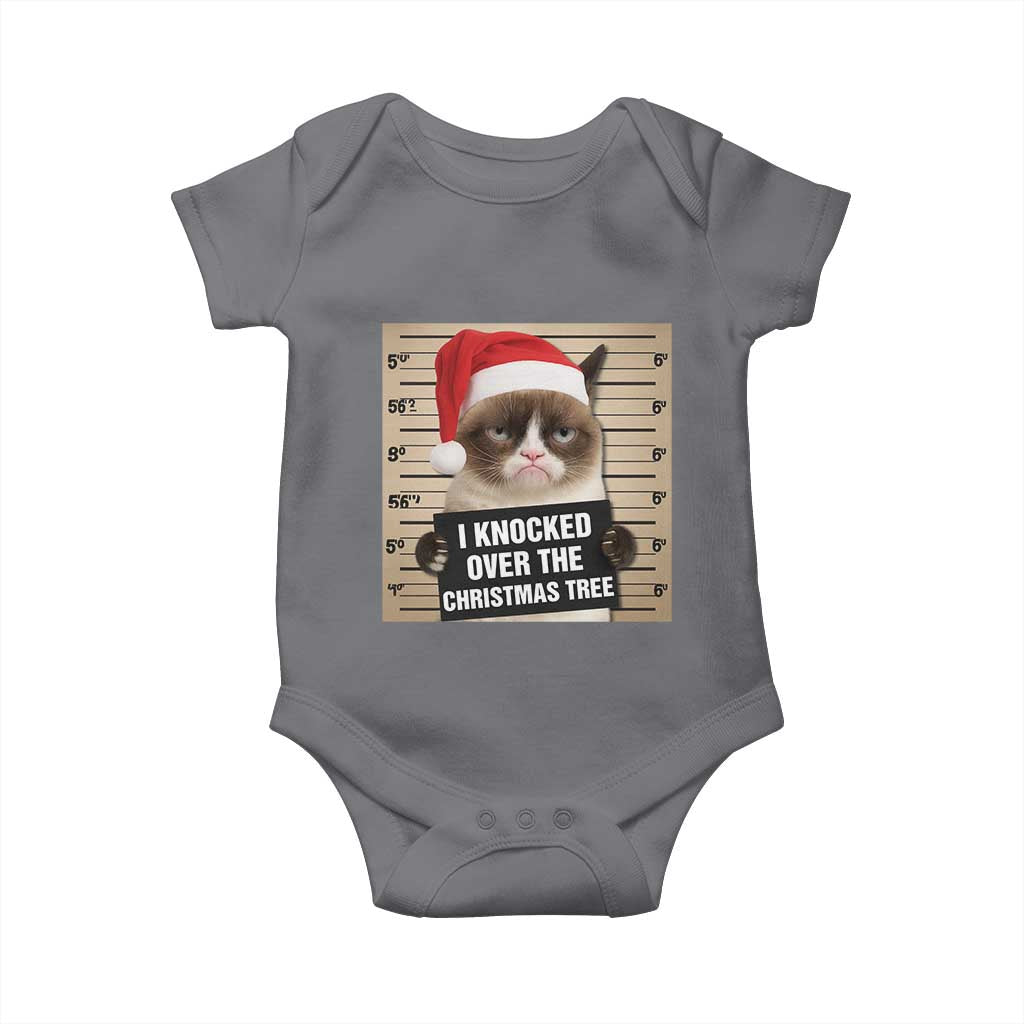 Funny Cat Mugshot Christmas Baby Onesie I Will Protect You Kitten No Matter What TS14 Charcoal Print Your Wear