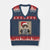Funny Cat Mugshot Xmas V-Neck Knit Sweater Vest I Will Protect You Kitten No Matter What TS14 Navy Red Print Your Wear