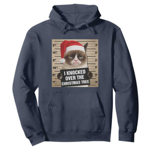 Funny Cat Mugshot Christmas Hoodie I Will Protect You Kitten No Matter What TS14 Navy Print Your Wear