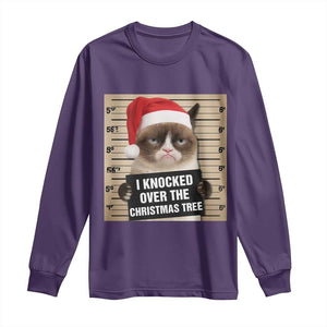 Funny Cat Mugshot Christmas Long Sleeve Shirt I Will Protect You Kitten No Matter What TS14 Purple Print Your Wear