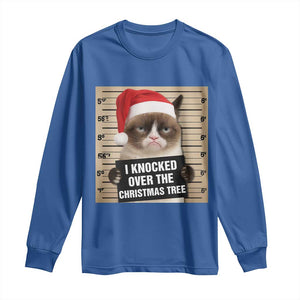 Funny Cat Mugshot Christmas Long Sleeve Shirt I Will Protect You Kitten No Matter What TS14 Royal Blue Print Your Wear