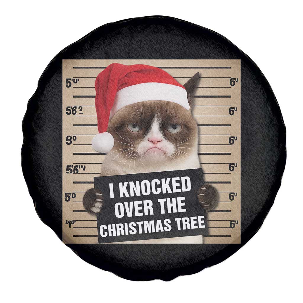 Funny Cat Mugshot Christmas Spare Tire Cover I Will Protect You Kitten No Matter What TS14 Print Your Wear