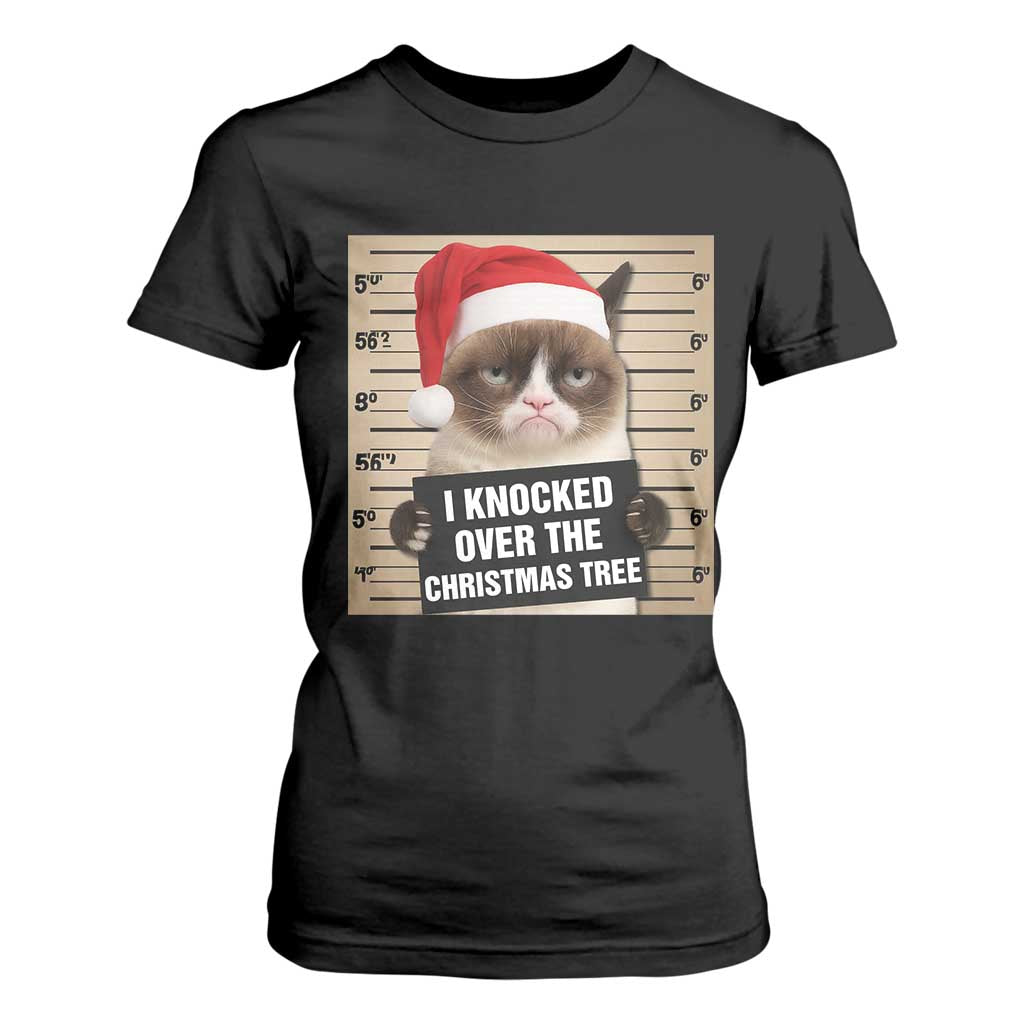 Funny Cat Mugshot Christmas T Shirt For Women I Will Protect You Kitten No Matter What TS14 Black Print Your Wear