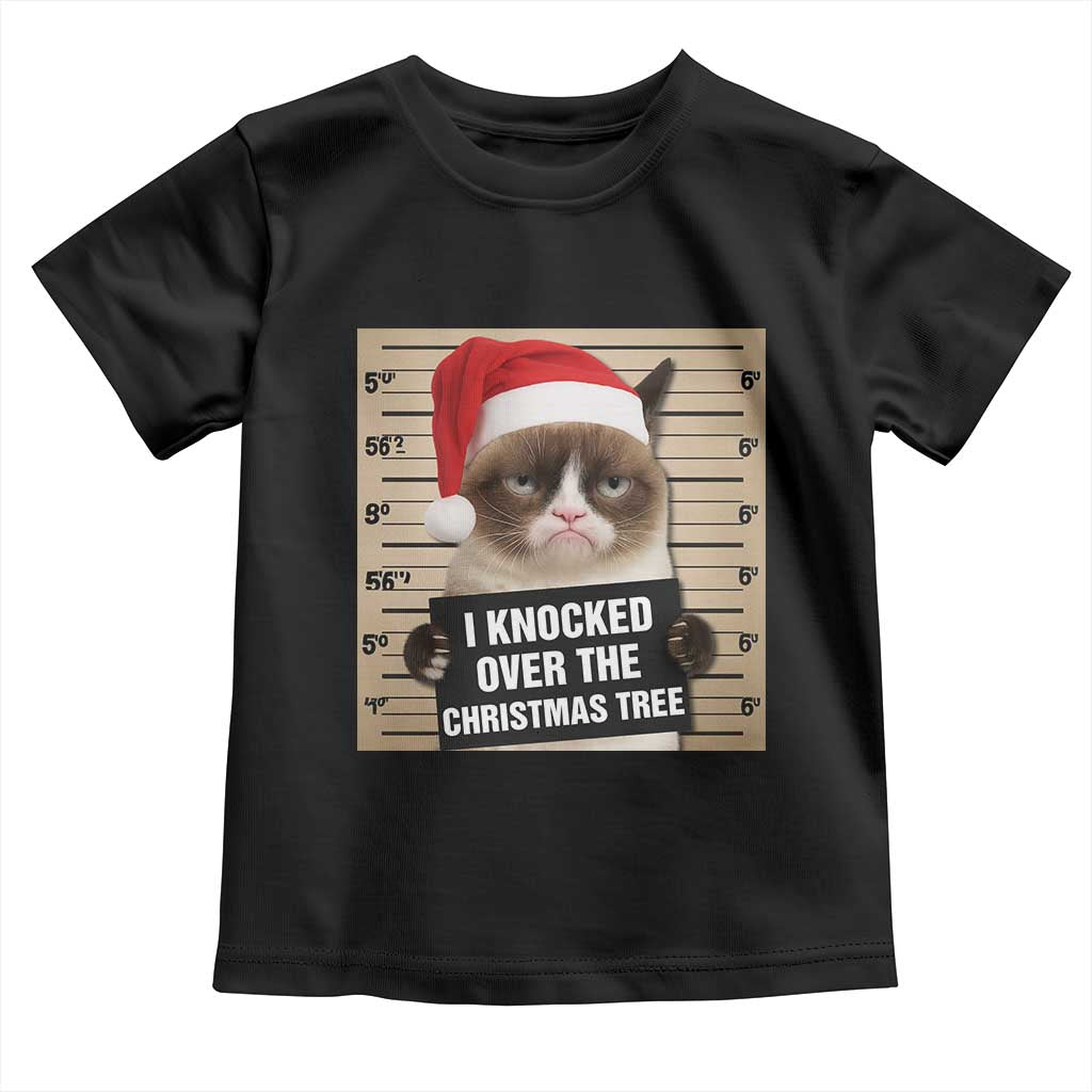 Funny Cat Mugshot Christmas Toddler T Shirt I Will Protect You Kitten No Matter What TS14 Black Print Your Wear