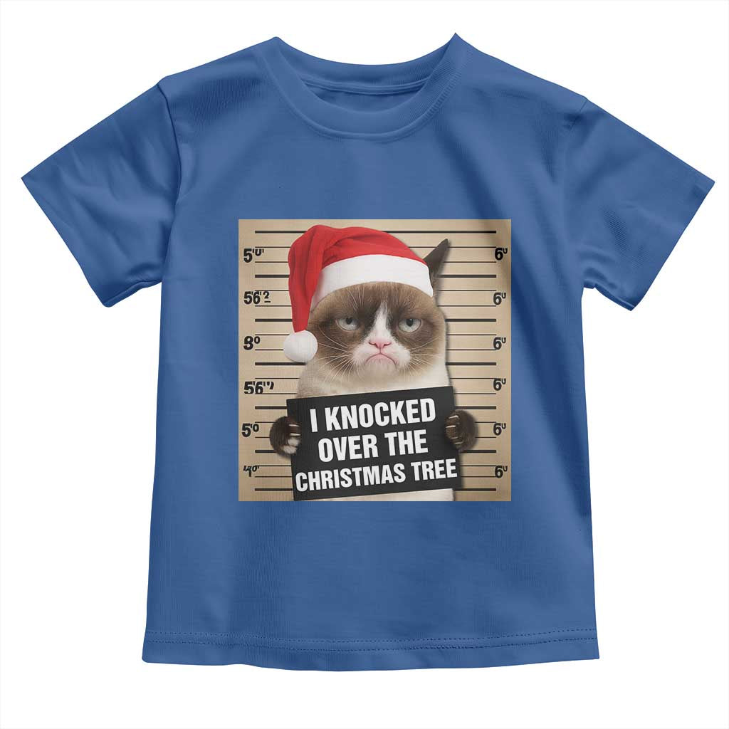 Funny Cat Mugshot Christmas Toddler T Shirt I Will Protect You Kitten No Matter What TS14 Royal Blue Print Your Wear