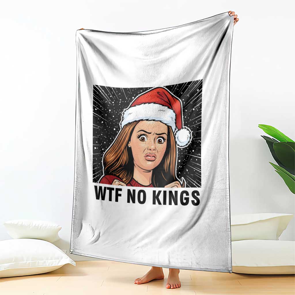No Kings Throw Blanket Funny Disgusting Doll Face Meme Christmas TS14 Print Your Wear