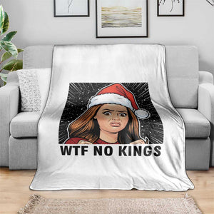 No Kings Throw Blanket Funny Disgusting Doll Face Meme Christmas TS14 Print Your Wear