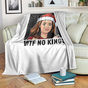 No Kings Throw Blanket Funny Disgusting Doll Face Meme Christmas TS14 Print Your Wear