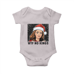 No Kings Baby Onesie Funny Disgusting Doll Face Meme Christmas TS14 Ice Gray Print Your Wear
