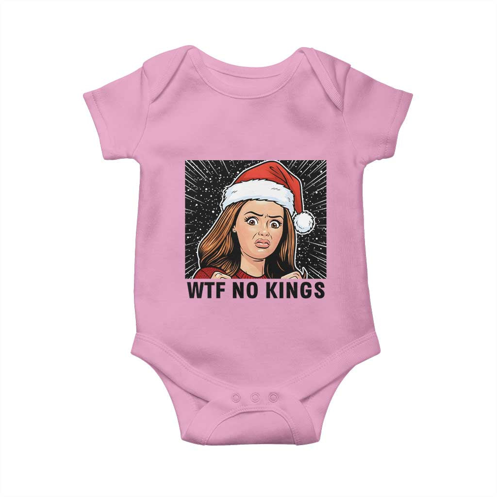 No Kings Baby Onesie Funny Disgusting Doll Face Meme Christmas TS14 Light Pink Print Your Wear