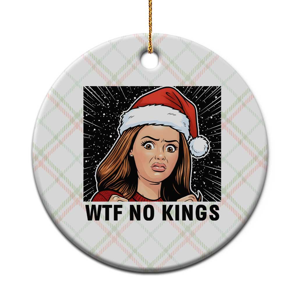 No Kings Ceramic Ornament Funny Disgusting Doll Face Meme Xmas TS14 1pc Christmas Plaid Print Your Wear