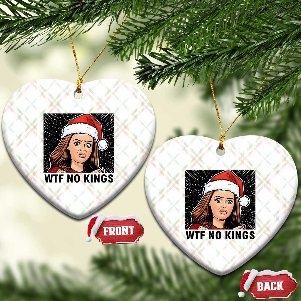 No Kings Ceramic Ornament Funny Disgusting Doll Face Meme Xmas TS14 Print Your Wear