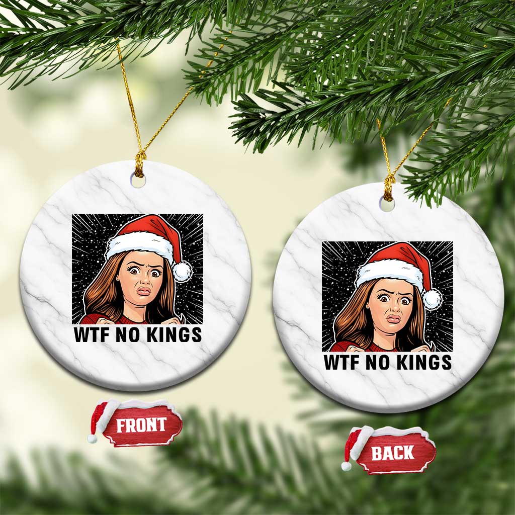 No Kings Ceramic Ornament Funny Disgusting Doll Face Meme Xmas TS14 1pc White Marble Print Your Wear