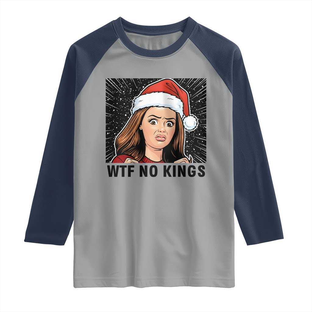 No Kings Raglan Shirt Funny Disgusting Doll Face Meme Christmas TS14 Sport Gray Navy Print Your Wear