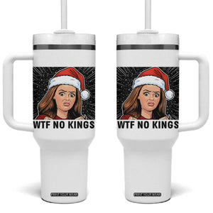 No Kings Tumbler With Handle Funny Disgusting Doll Face Meme Christmas TS14 One Size: 40 oz White Print Your Wear
