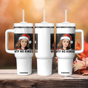 No Kings Tumbler With Handle Funny Disgusting Doll Face Meme Christmas TS14 Print Your Wear