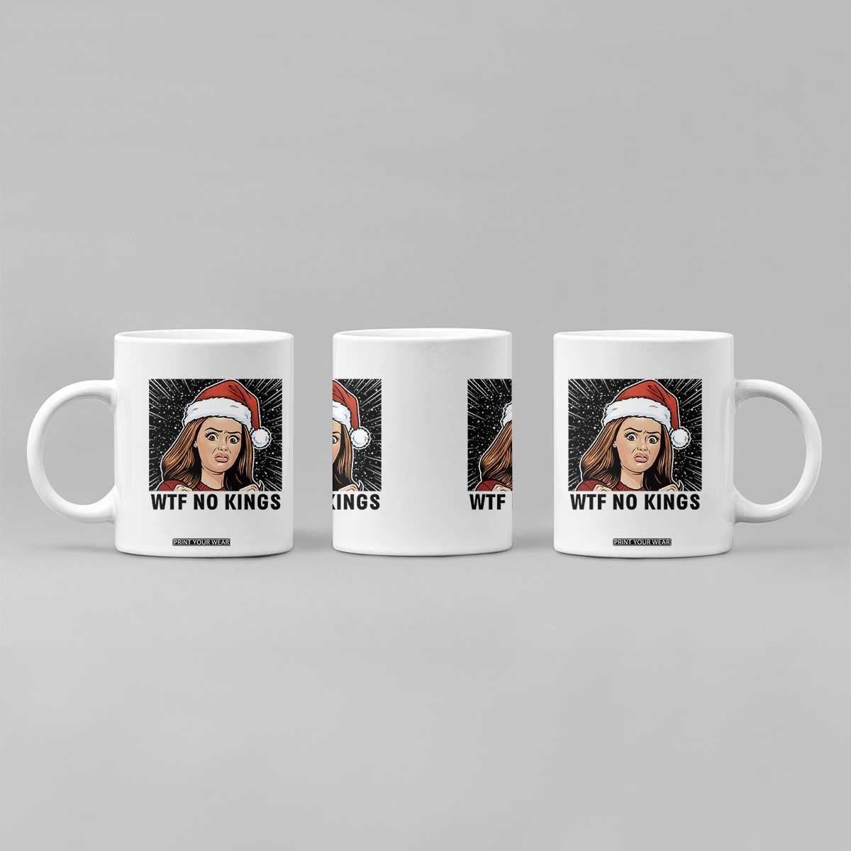 No Kings Coffee Mug Funny Disgusting Doll Face Meme Christmas TS14 Print Your Wear