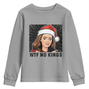 No Kings Youth Sweatshirt Funny Disgusting Doll Face Meme Christmas TS14 Sport Gray Print Your Wear