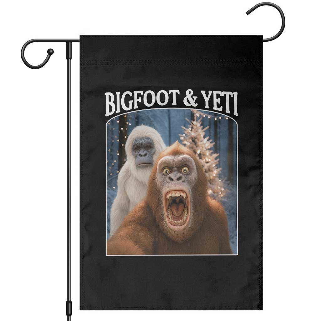 Funny Bigfoot Selfie Garden Flag Sasquatch Yeti Christmas TS14 Black Print Your Wear