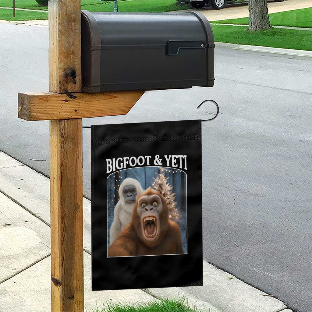 Funny Bigfoot Selfie Garden Flag Sasquatch Yeti Christmas TS14 Print Your Wear