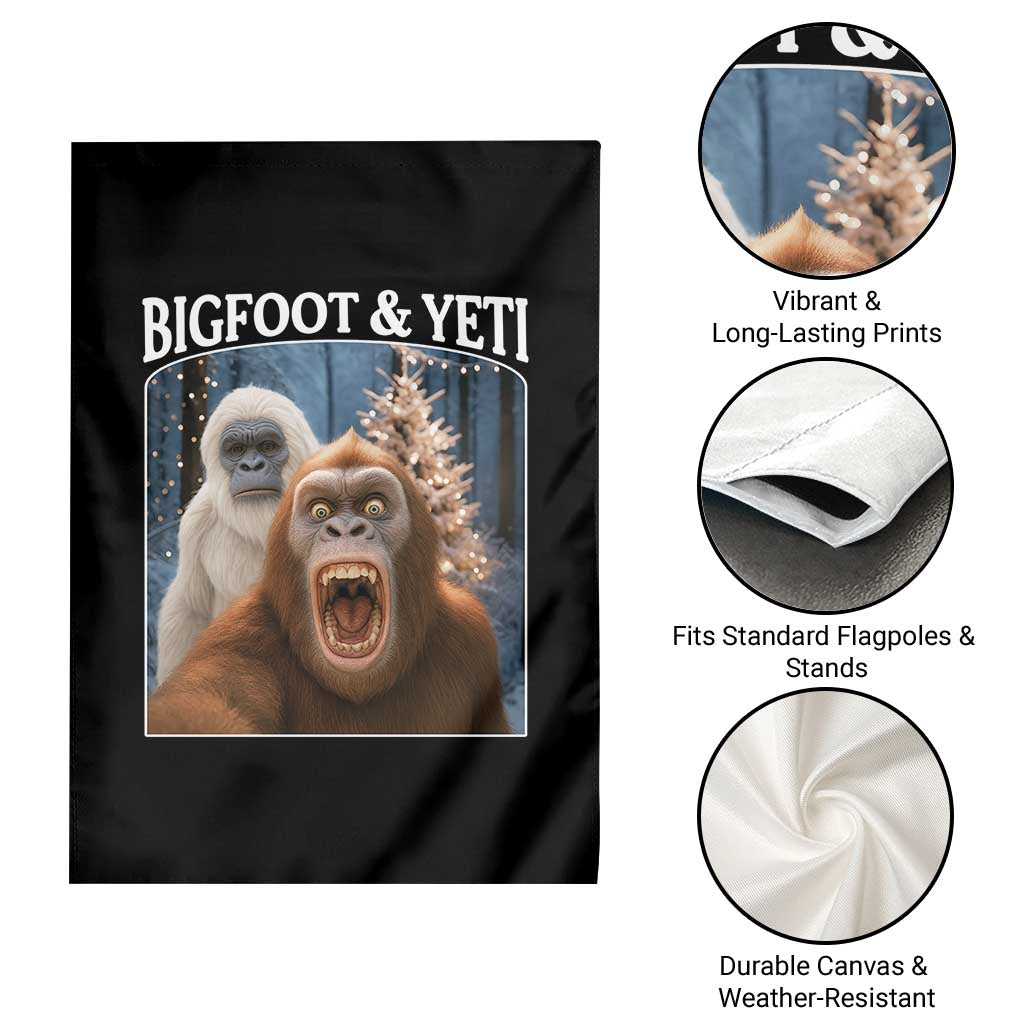 Funny Bigfoot Selfie Garden Flag Sasquatch Yeti Christmas TS14 Print Your Wear