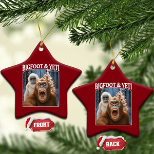 Funny Bigfoot Selfie Ceramic Ornament Sasquatch Yeti Xmas TS14 Print Your Wear