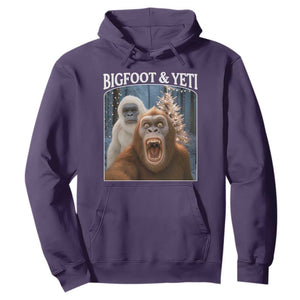Funny Bigfoot Selfie Hoodie Sasquatch Yeti Christmas TS14 Purple Print Your Wear