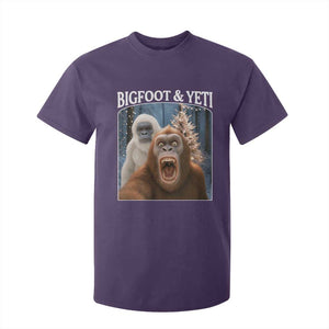 Funny Bigfoot Selfie T Shirt For Kid Sasquatch Yeti Christmas TS14 Purple Print Your Wear