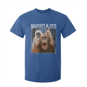 Funny Bigfoot Selfie T Shirt For Kid Sasquatch Yeti Christmas TS14 Royal Blue Print Your Wear