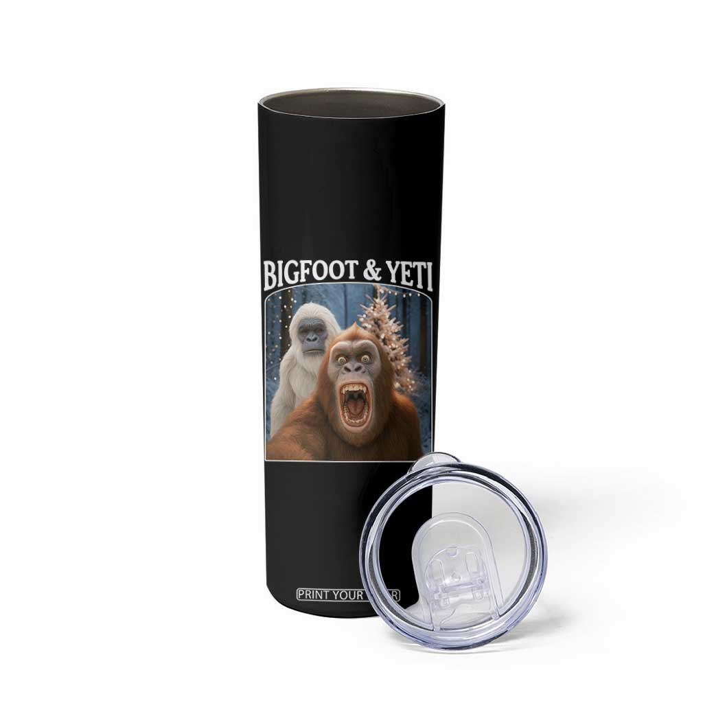 Funny Bigfoot Selfie Skinny Tumbler Sasquatch Yeti Christmas TS14 Print Your Wear