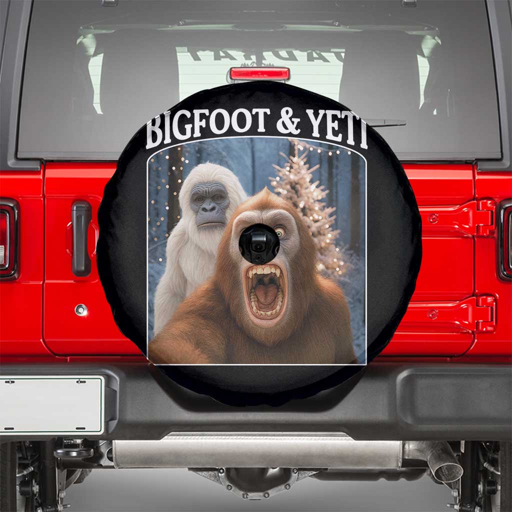 Funny Bigfoot Selfie Spare Tire Cover Sasquatch Yeti Christmas TS14 Black Print Your Wear