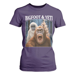 Funny Bigfoot Selfie T Shirt For Women Sasquatch Yeti Christmas TS14 Purple Print Your Wear