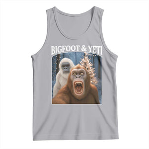 Funny Bigfoot Selfie Tank Top Sasquatch Yeti Christmas TS14 Athletic Heather Print Your Wear