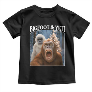 Funny Bigfoot Selfie Toddler T Shirt Sasquatch Yeti Christmas TS14 Black Print Your Wear