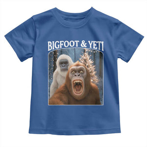 Funny Bigfoot Selfie Toddler T Shirt Sasquatch Yeti Christmas TS14 Royal Blue Print Your Wear