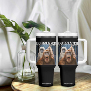Funny Bigfoot Selfie Tumbler With Handle Sasquatch Yeti Christmas TS14 Print Your Wear