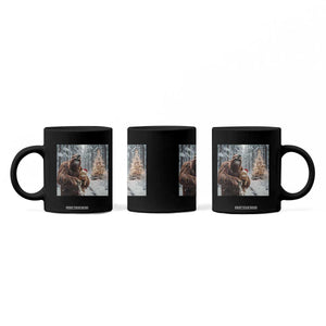 Funny Bigfoot With Cat Selfie Christmas Coffee Mug TS14 Print Your Wear