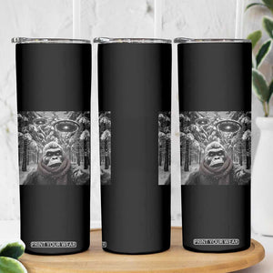 Funny Bigfoot Selfie Skinny Tumbler Sasquatch Alien UFO Christmas TS14 Print Your Wear